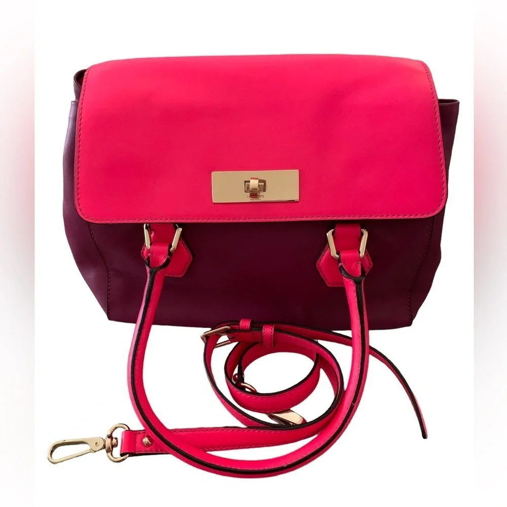 NWOT Kate Spade New York Moody Catherine Street Joanie Plum/Barbie Pink Satchel